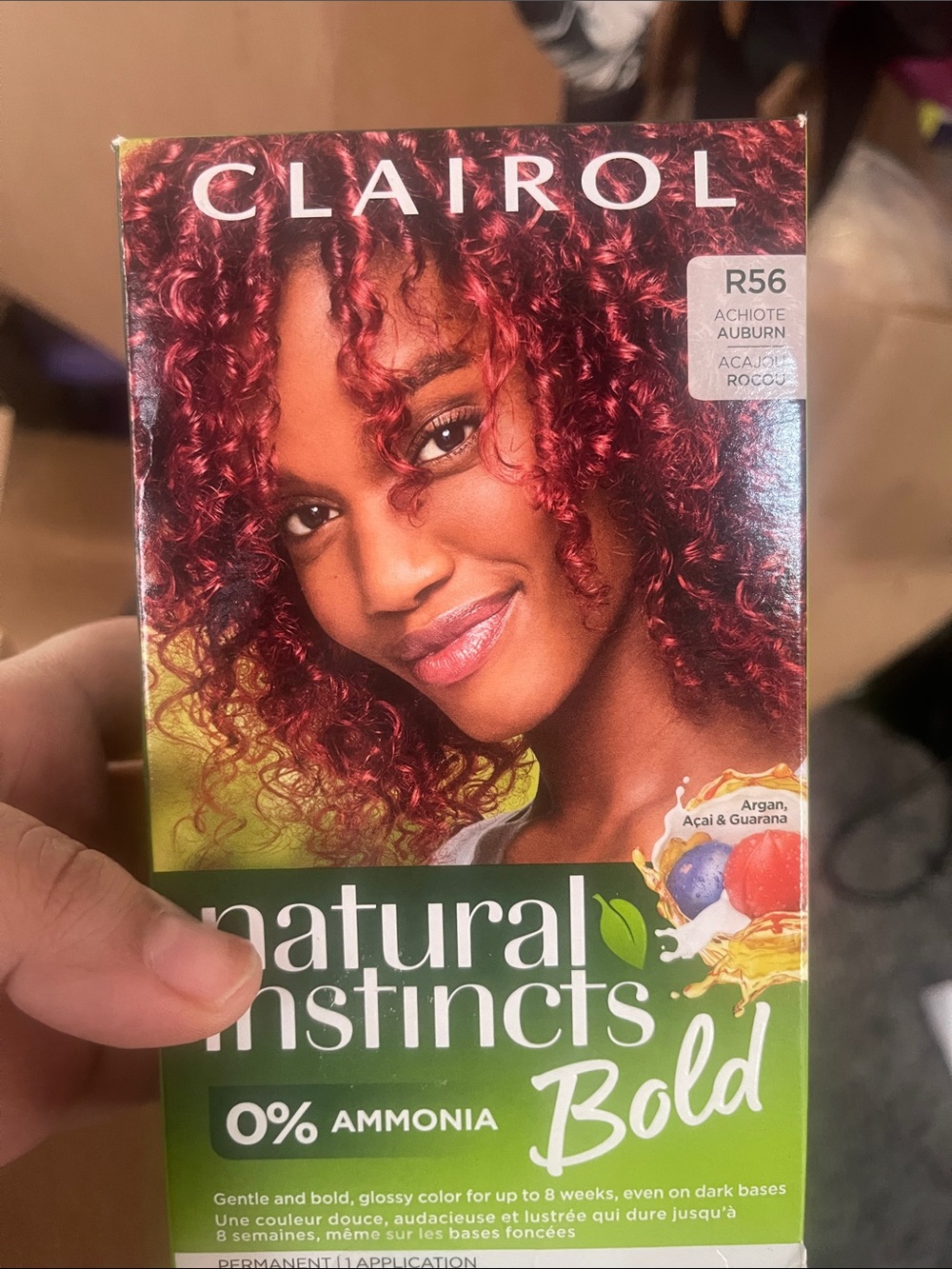 Clairol Natural Instincts Bold Permanent Hair Color - R56 Achiote Auburn (Red)